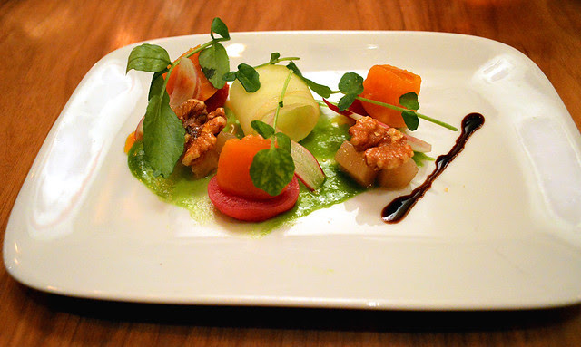 First Course - Roasted Beets with Pear, basil <span class=