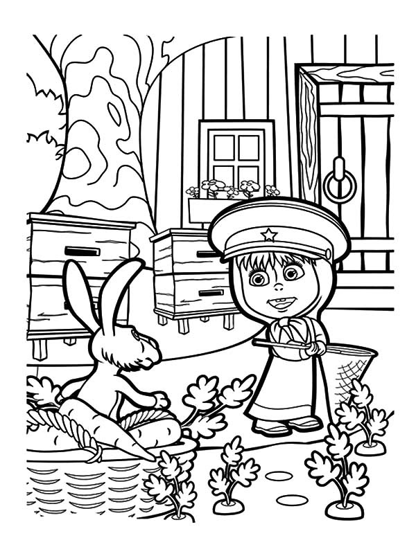 Download 70+ Masha And Bear Apple For Kids Printable Free Coloring