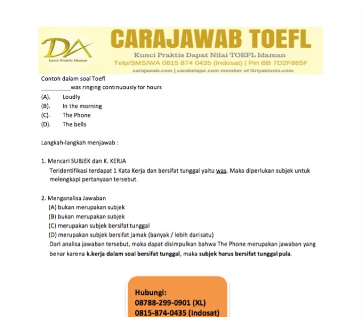 Test toefl