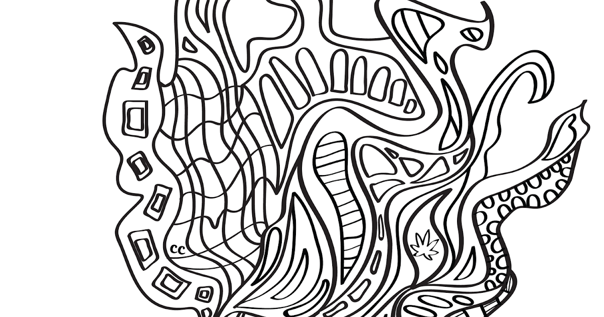 Trippy Printable Stoner Coloring Pages