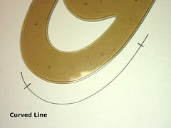 Curved line on paper