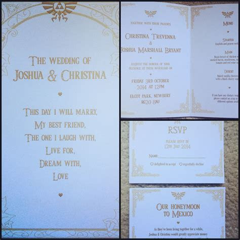 My brother designed our wedding invites, using our Legend My brother designed our wedding invites, using our Legend