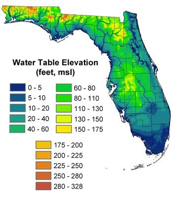 Highest Elevation In Florida Map - Table Rock Lake Map