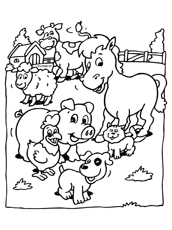 Kleurplaat Baby Dieren