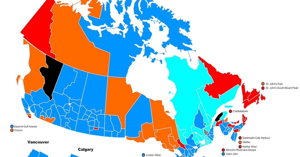 Canada Elections Map Canada ridings (federal electoral districts