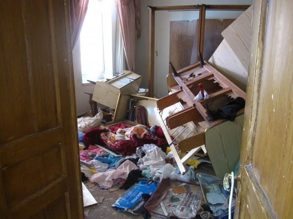 Mazen's bedroon, ransacked by Israeli soldiers (Photo by ISM)
