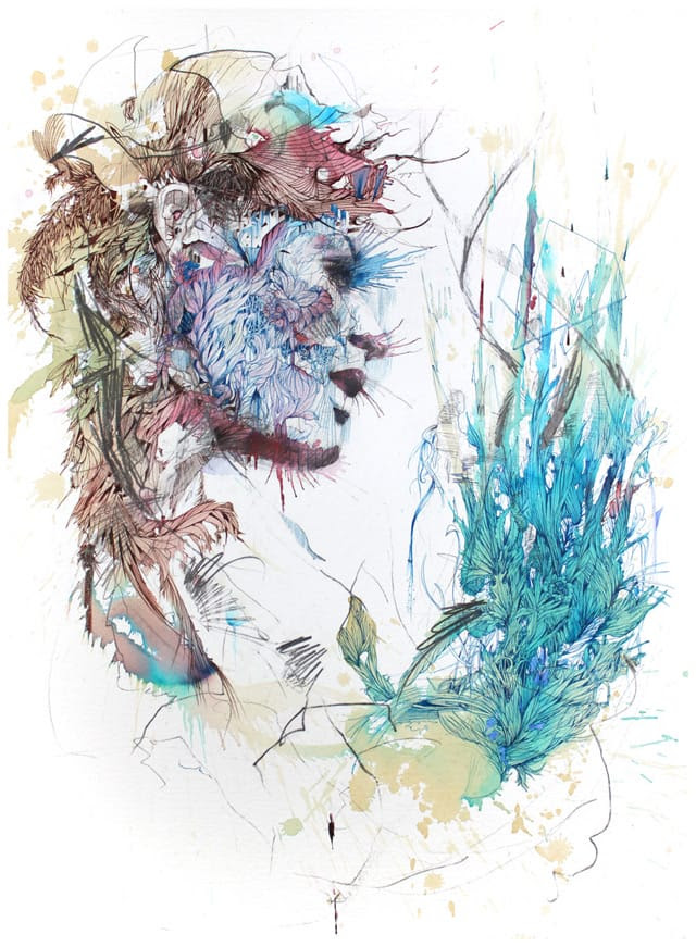 New Portraits from Carne Griffiths Drawn with Coffee, Tea, Ink and Liquor New Portraits from Carne Griffiths Drawn with Coffee, Tea, Ink and Liquor portraits illustration drawing
