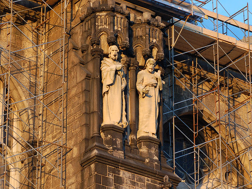 Cathedral Statuary at Sunset