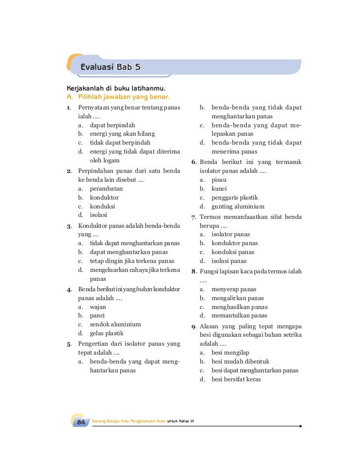Soal Ipa Kelas 6 Materi Konduktor Dan Isolator