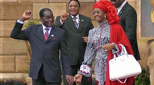 President Robert Mugabe and First Lady Amai Grace Mugabe. The first couple of the Southern African nation of Zimbabwe is attending the UN 67th General Assembly in New York during September 2012. by Pan-African News Wire File Photos