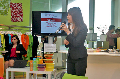 Christine Wong from Tupperware brands introducing the wares