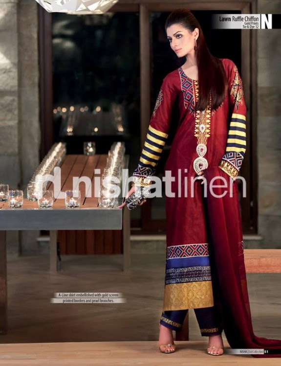 Nisha-New-Eid-Lawn-Summer-Lawn-Prints-Suits-Latest-Collection-2014-by-Nishat-Linen-Clothes-10 Nisha-New-Eid-Lawn-Summer-Lawn-Prints-Suits-Latest-Collection-2013-by-Nishat-Linen-10