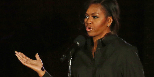 First lady Michelle Obama at the Global Citizen Festival in Central Park. Photo / AP
