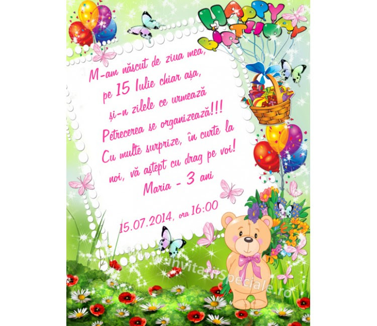 Text Invitatie Zi De Nastere Copii Texte Invitatii Zi De Nastere Copii Haioase - Invitație Blog