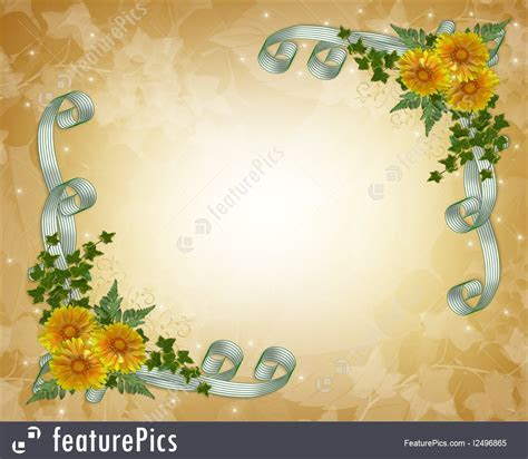 Templates: Wedding Invitation Yellow Flowers Stock Templates: Wedding Invitation Yellow Flowers Stock