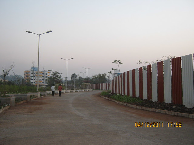 Main Entrance Road - Visit to Paranjape Schemes' Forest Trails, Bungalows, 2 BHK & 3 BHK Flats at Bhugaon, Pune 411 042