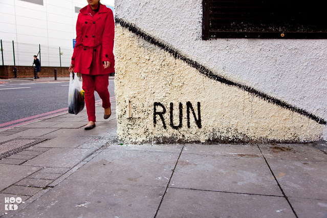 Giacomo Bufarini aka RUN, Street Art Mural in East London. Photo ©Hookedblog / Mark Rigney