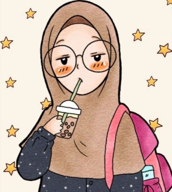 Wallpaper Wanita Berhijab Kartun Keren Wallpaper HD