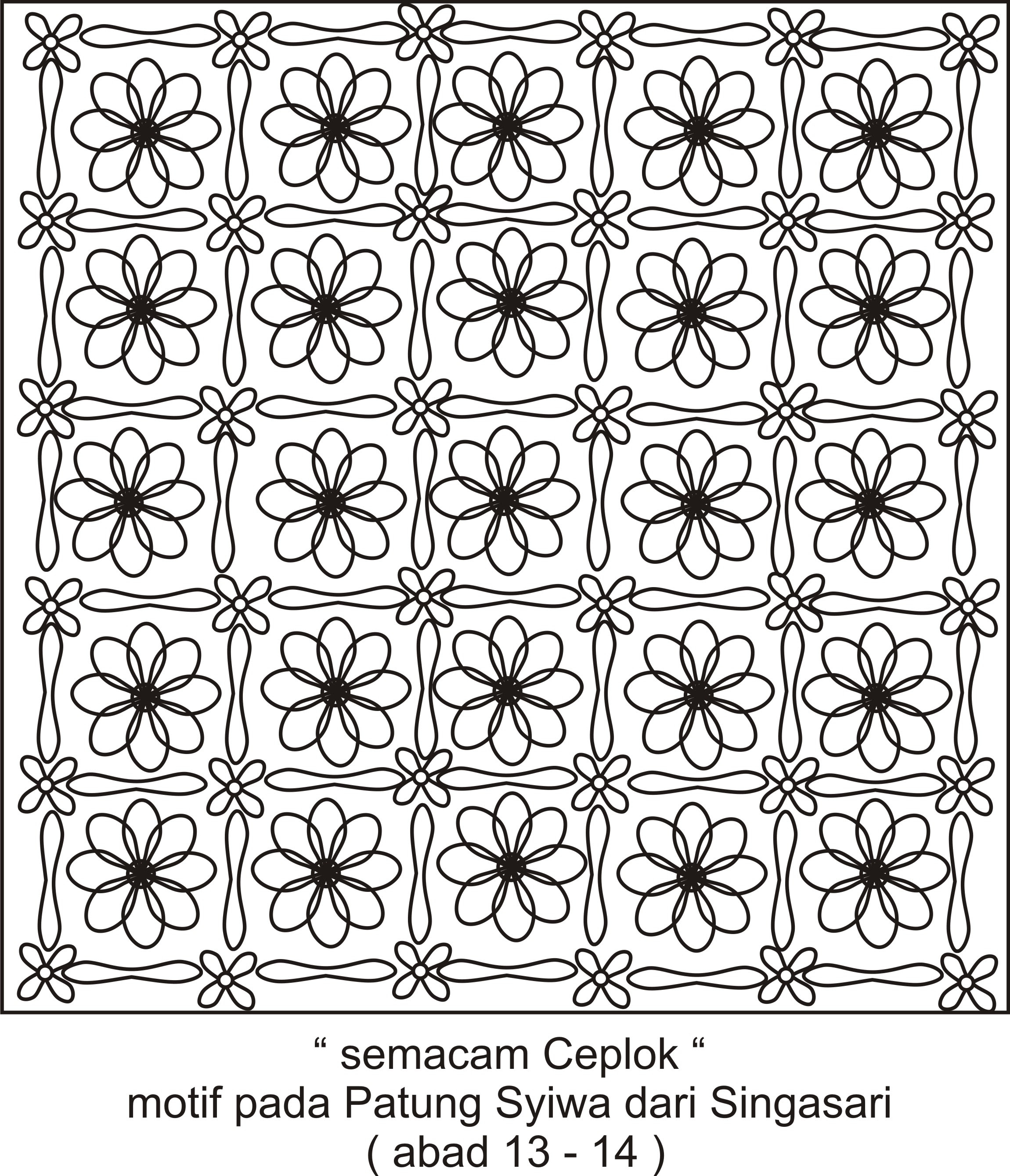 Kumpulan Gambar Sketsa Batik Yang Gampang Sketsabaru