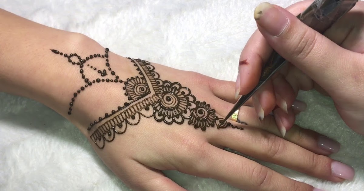 Henna Tangan Simple Tutorial Henna Tangan Paling Simple Untuk Pemula
