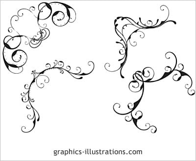 Lite edition Corner designs, swirls ornaments - set of 4 Photoshop brushes Lite edition Corner designs, swirls ornaments - set of 4 Photoshop brushes
