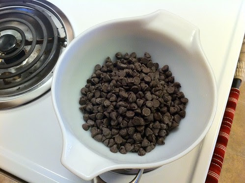 Chips in Pyrex Bowl of Hot Water