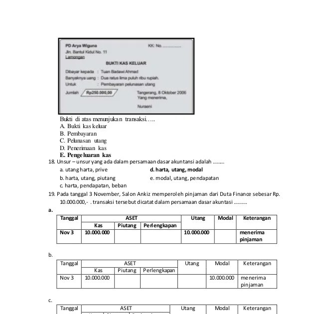 Soal Dan Jawaban Sertifikasi Zahir / Soal Dan Kunci Jawaban Ujian
