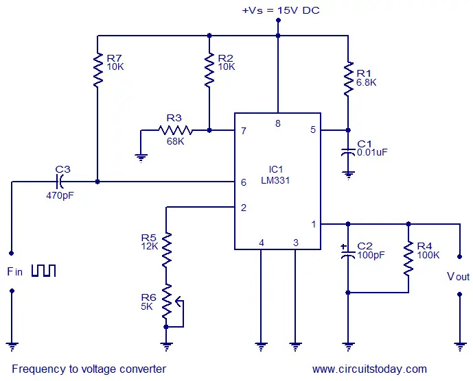 frequency to voltage converter using LM331