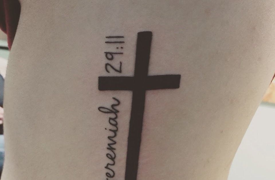 8. "Unique Cross Bible Verse Tattoo Designs" - wide 6