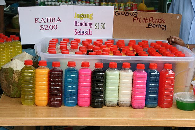 I'm always a little bit alarmed by the amount of food colouring that goes into the drinks