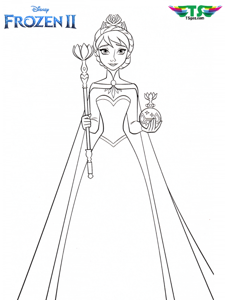 Elsa Frozen Disney Princess Elsa Frozen 2 Coloring Pages - Coloring