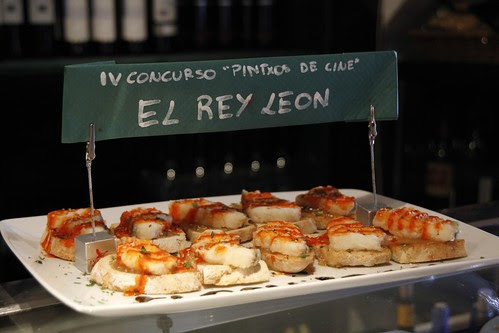 Restaurante Ugartena con el pintxo "El Rey León" en el IV Concurso Pintxos de Cine CineGourland