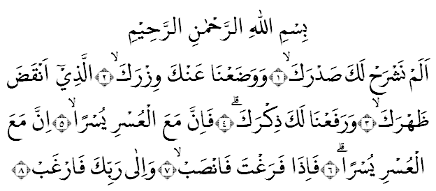 Surat Alam Nasroh Latin Dan Arab Rumah Al Ashri Al Insyirah Belajar