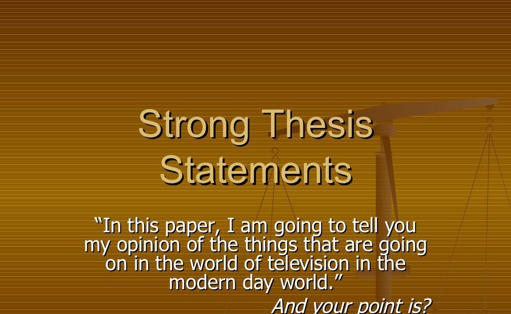 thesis statement is the first sentence brainly