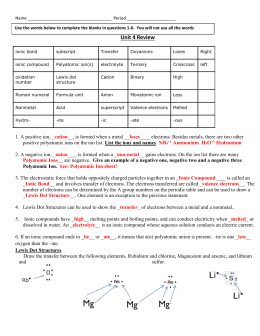 32 Ionic And Metallic Bonding Chapter 7 Worksheet Answers - Free