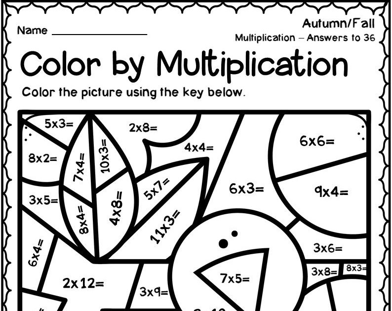 Third Grade Math Coloring Worksheets 3rd Grade - Coloring ...