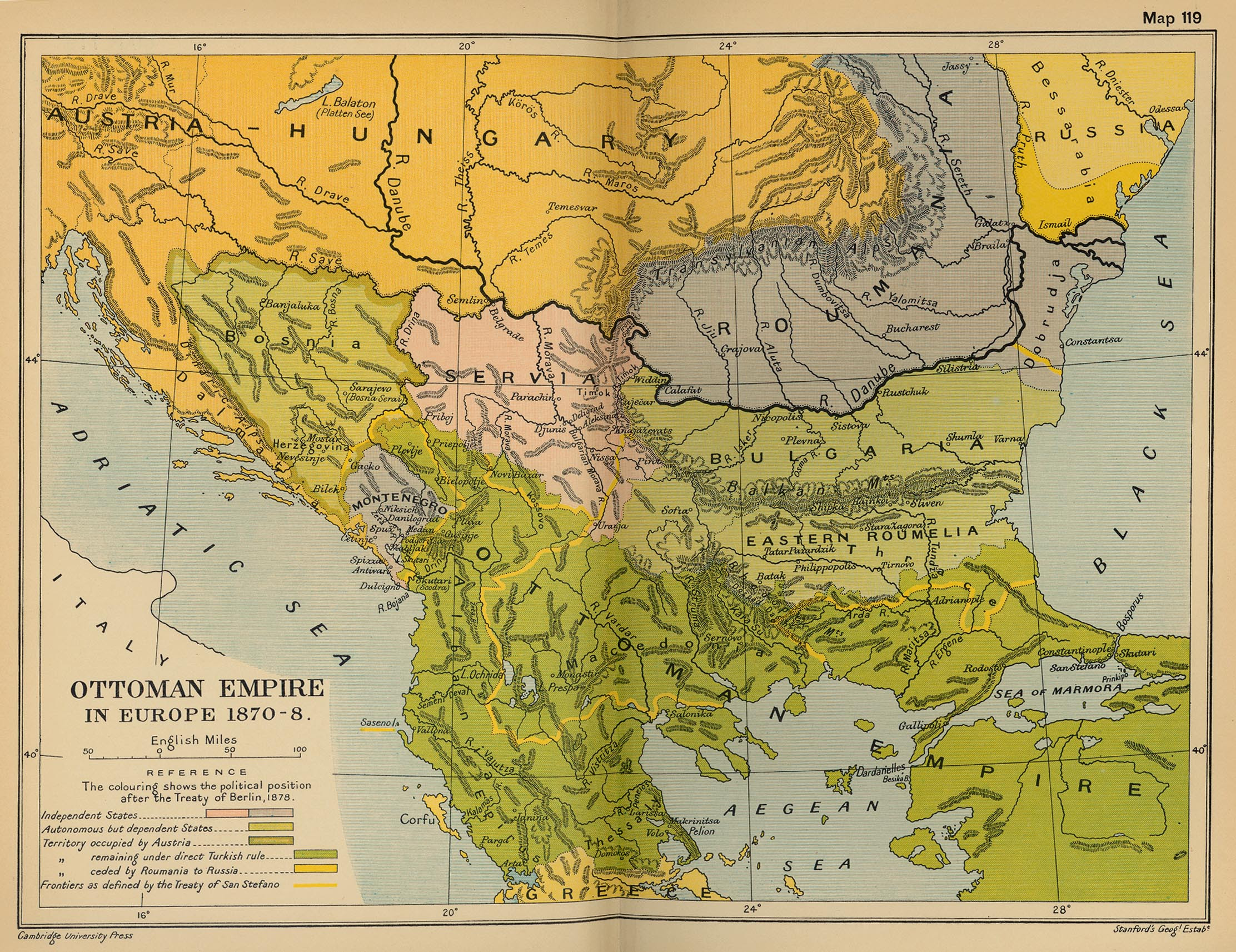 Maps: Map Of Europe In 1870