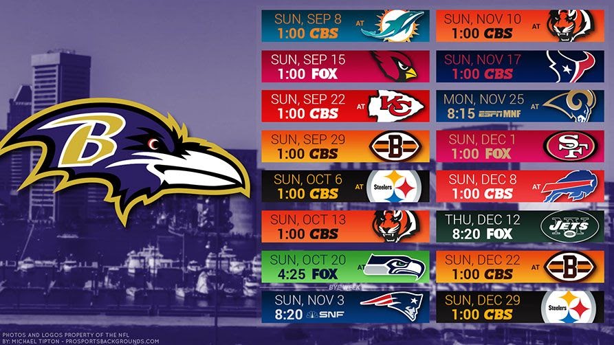 Baltimore Ravens Schedule - Renatakhotiah