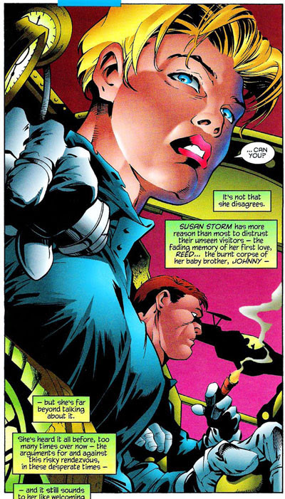 Also, she thinks about Elvis. Death of the FF