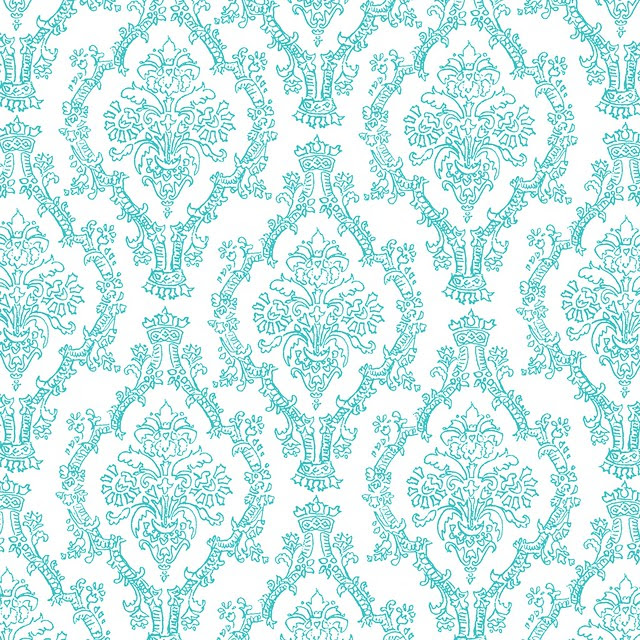 9 TURQUOISE pencil damask by mel stampz 2550 pxl sq