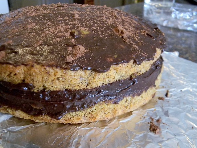 Filbert Torte with Rich Chocolate Frosting