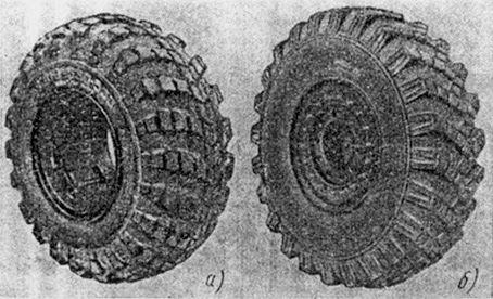 Рис. 3. Шины 1300×530-533 модели ВИ-3 и 14.00-20 модели ОИ-25