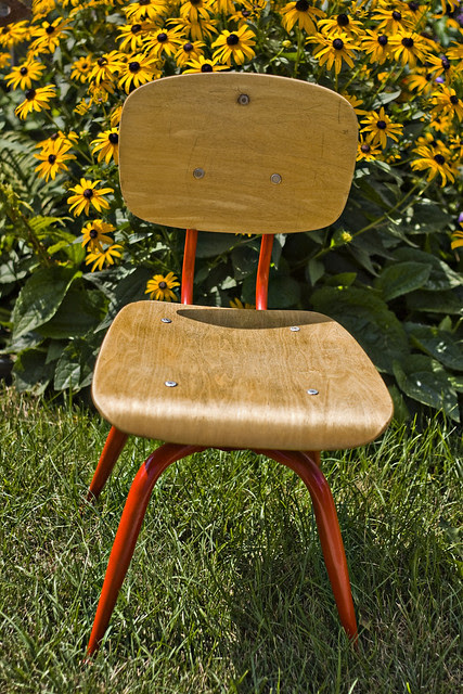 finished wooden chair