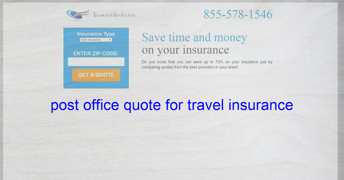 post office max travel insurance