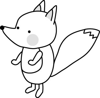 美しい花の画像 最新のhd狐 イラスト 白黒