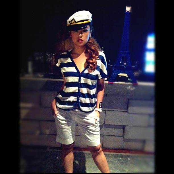My first set of sailor outfit by SEED at last night's fashion show. #model #fashion #catwalk #french #kronenbourg #ootd #lookoftheday