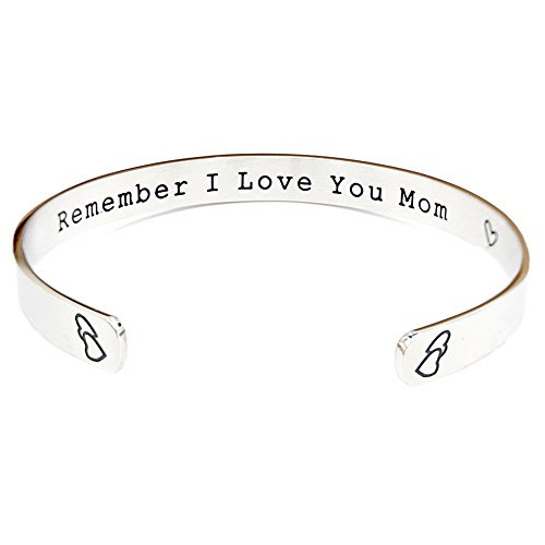 O.RIYA Remember I Love You Mom Mother's Day Gift / Gifts For Mom From Daughter Forever and Always (Grey)