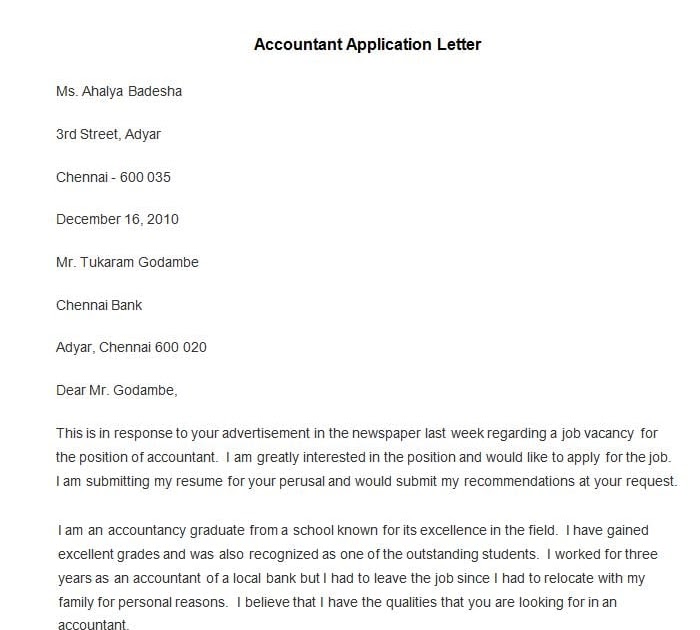 application letter for accountant pdf