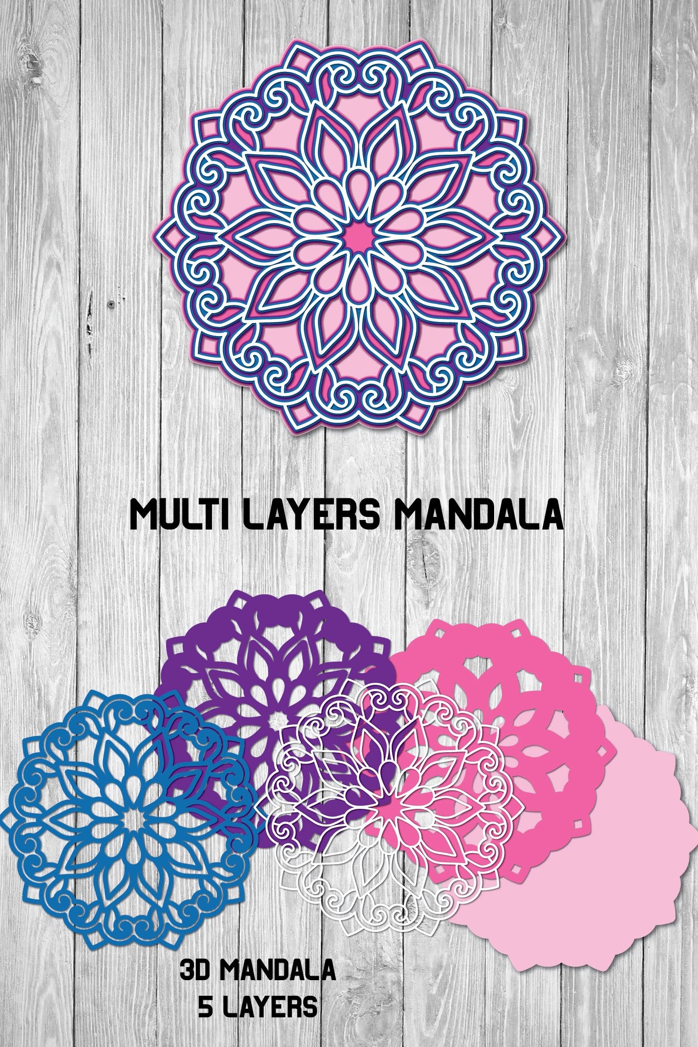 Multi Layered Mandala Monogram Svg Designs For Cricut - Free Layered