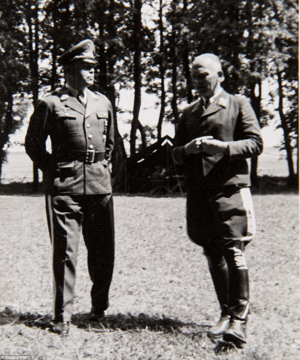 Richthofen (right) with General Kesselring: The albums document the 'honeymoon' period of the Third Reich, before the onset of the Russian winter of 1941 which proved a significant turning point of the war